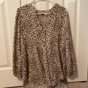 Cheetah Print Blouse.